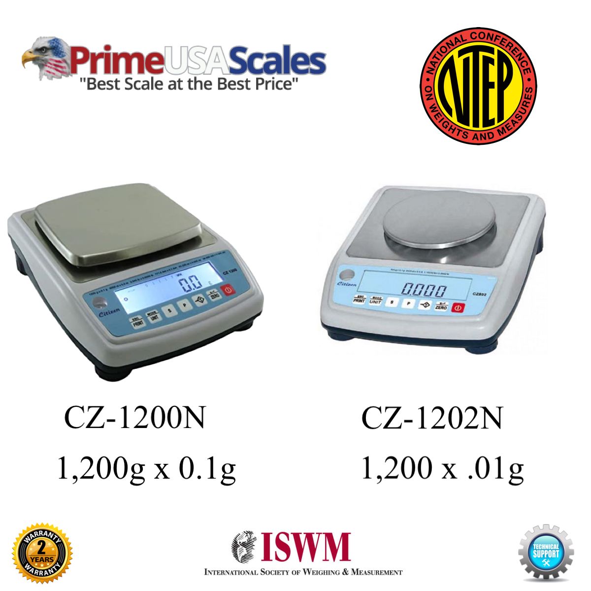 CZ-1200N & CZ-1202N Balance Scales (Legal for Trade) - Prime USA Scales
