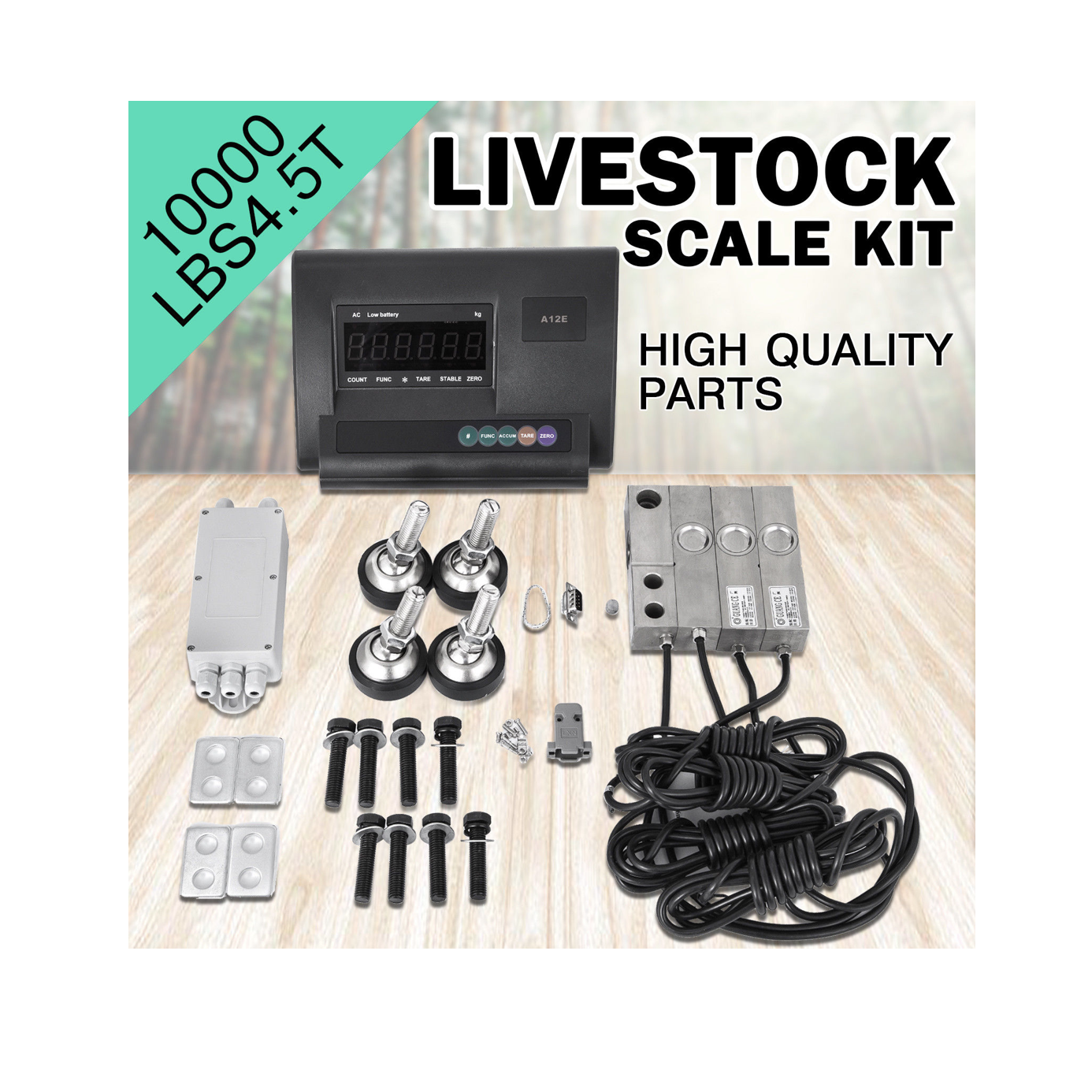 20,000 lb x 2 lb Scale Kit - Livestock Scale Kit - Calibrated