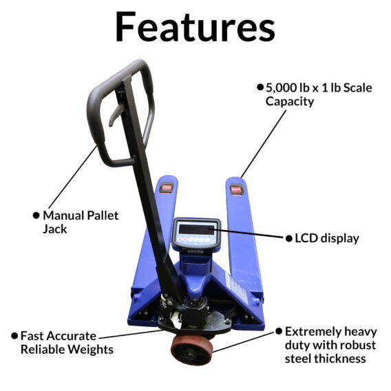 PS-SA-PJ Pallet Jack Scale 5,000 lb - Image 2