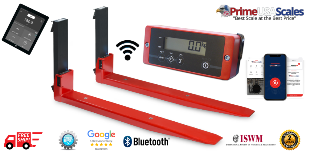 PSWFS5K Wireless Forklift Scale with Optional Bluetooth Prime USA Scales