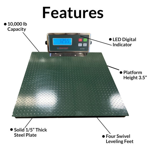Used 4x4 Floor Scale 10,000 lb with Indicator - Image 2