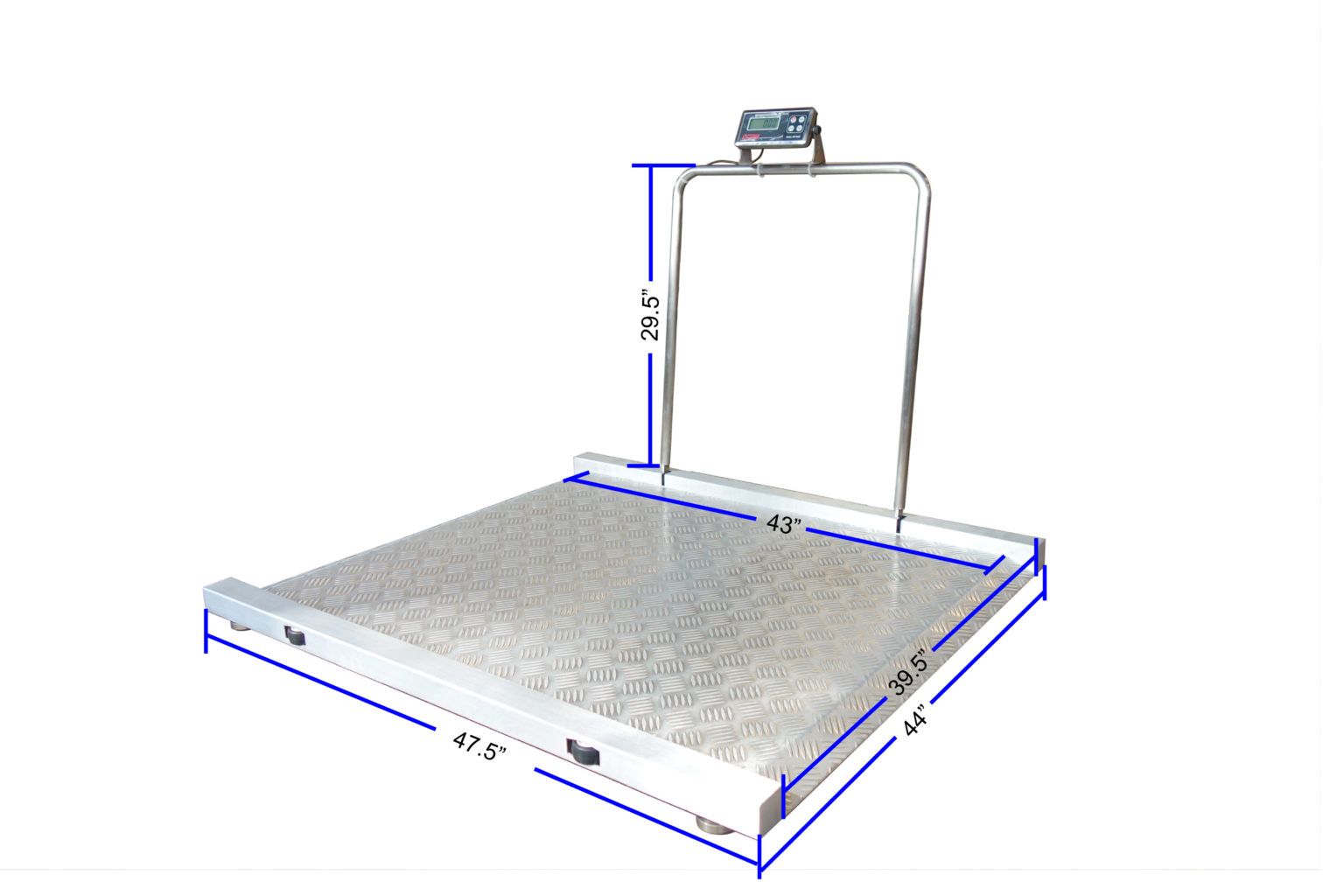 USWCS Wheelchair Scale 43"x39" Platform with Ramps & Wheels Prime