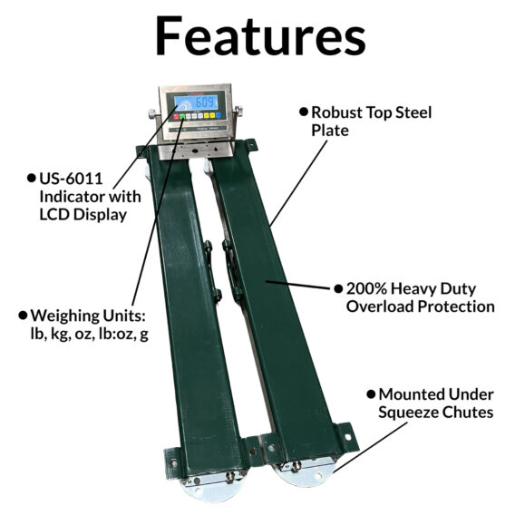 US-ESB-HD "Heavy Duty Easy Squeezy" Weigh Bar Scale 10,000 lb - Image 2