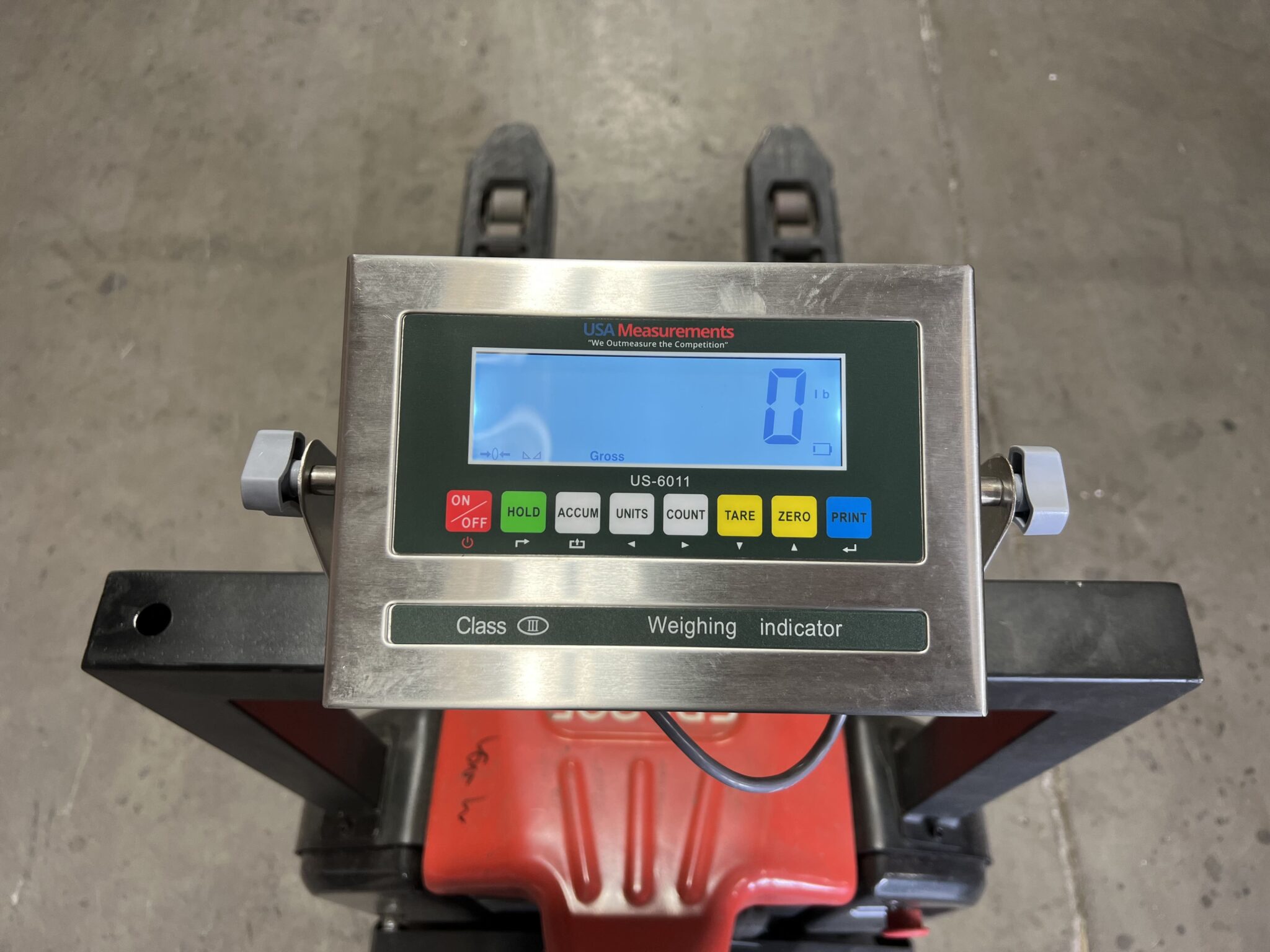 Motorized USEJ4827M Pallet Jack Scale 5,000 lb Prime USA Scales