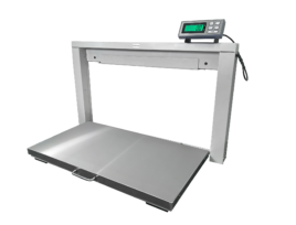 LVS-S 700 Stowaway Livestock Vet Scale wall-mounted 38 x 20 platform deployed