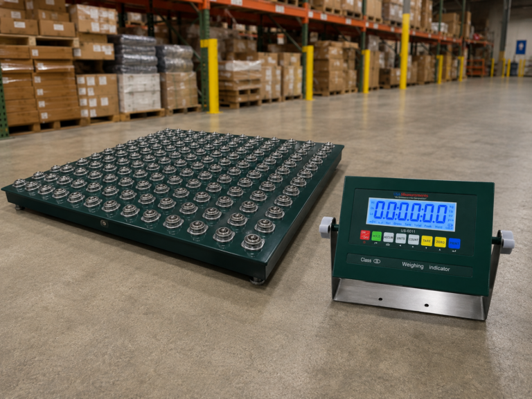 USA Measurements Ball Transfer Floor Scale 4x4 - Main - ball transfer top, 5,000 lb or 10,000 lb capacity, Non-NTEP