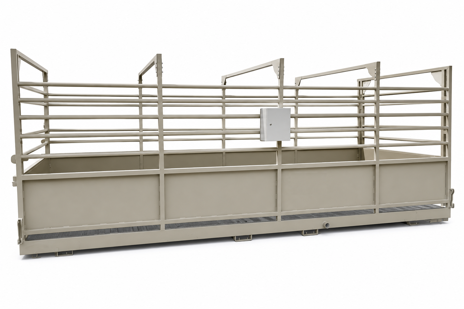 USA Measurements 8x20 Livestock Trailer Scale - side profile studio on white background